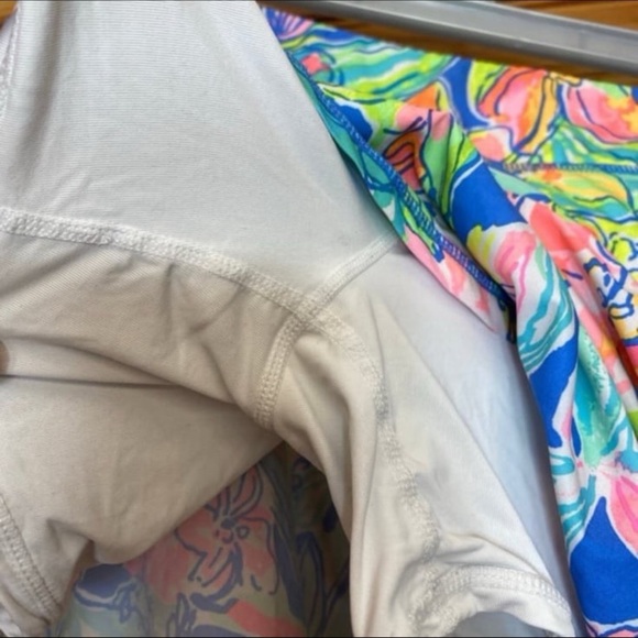 LILLY PULITZER Luxletic Aila Skort Bennet Blue Surf Gypsea Swim athletic skirt - Picture 2 of 5